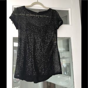 Black sequins 2 piece blouse